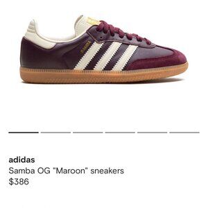 Samba OG Maroon size 8.5 womens